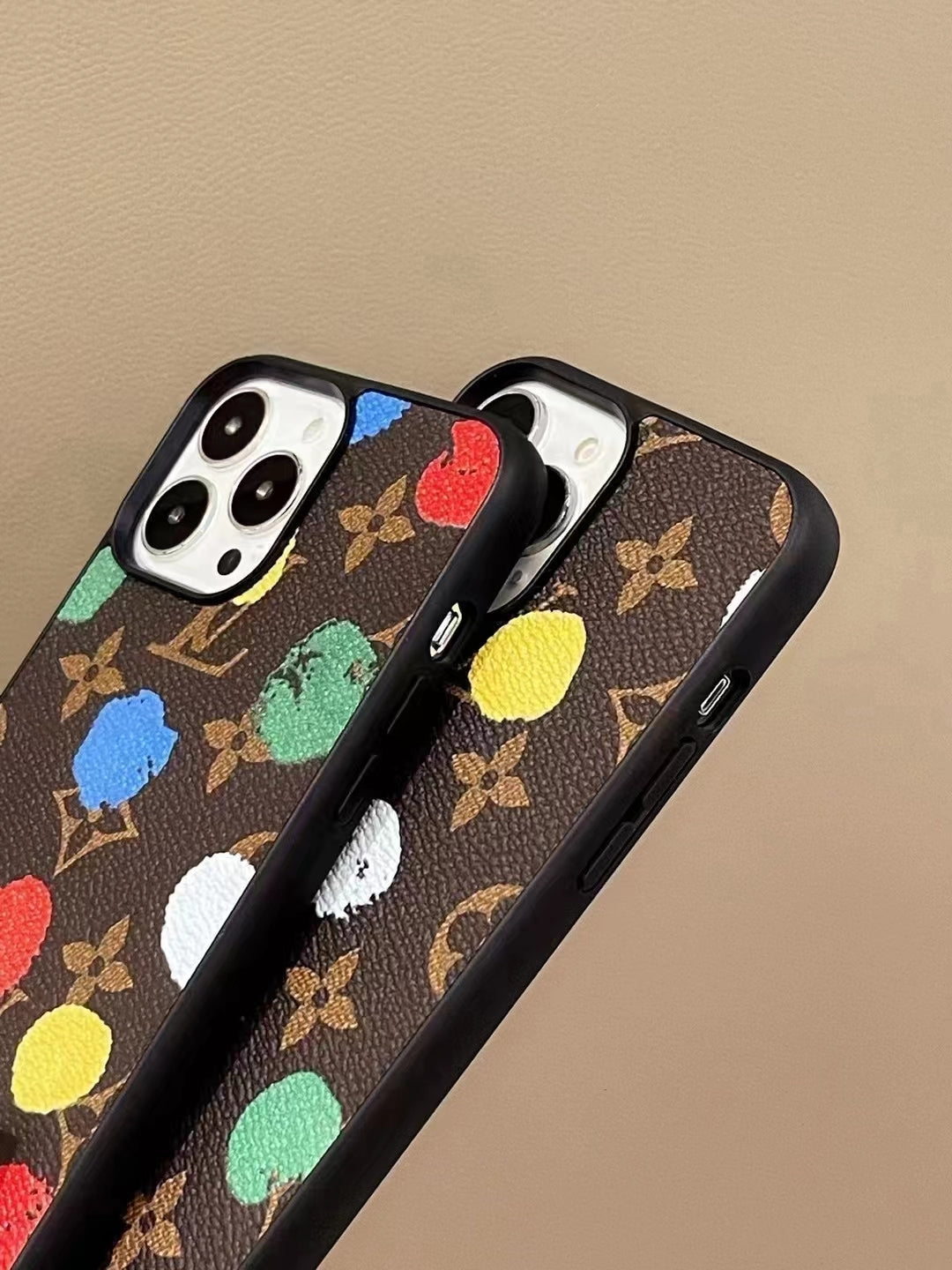 LV iPhone Case Paint Spots Design for iPhone