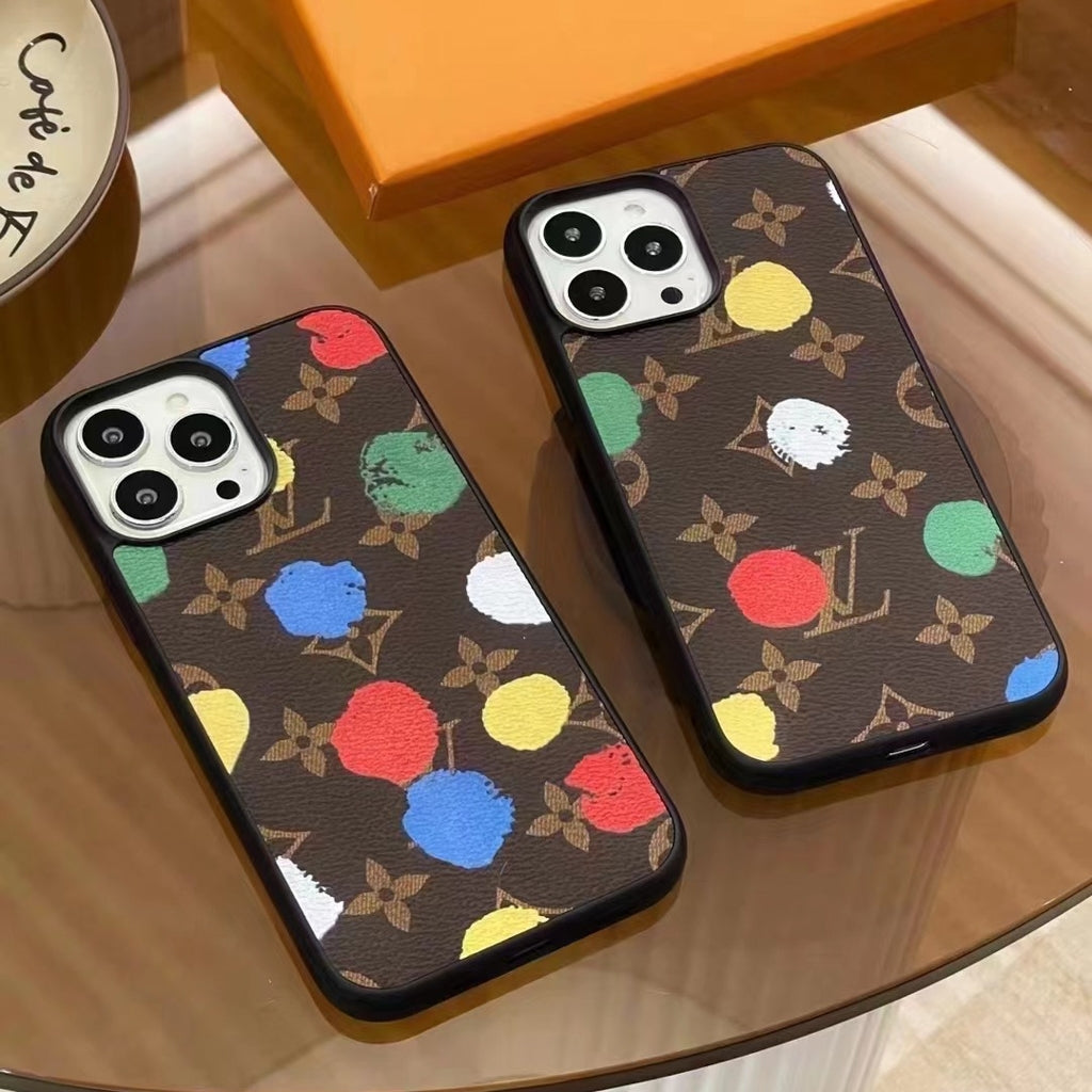 LV iPhone Case Paint Spots Design for iPhone