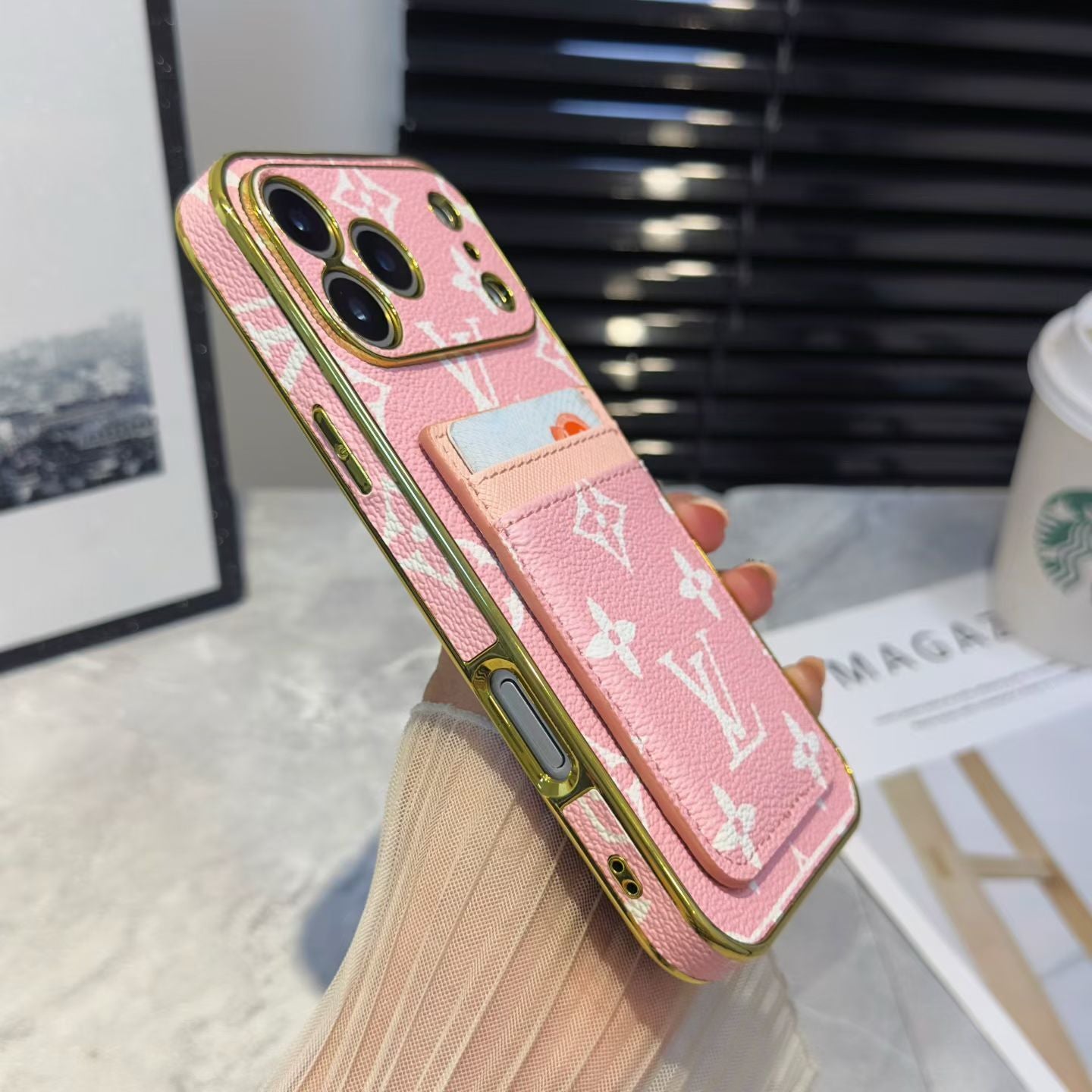 LV Pattern Leather iPhone Case 1217 / Pro / Pro Max / Plus / Air