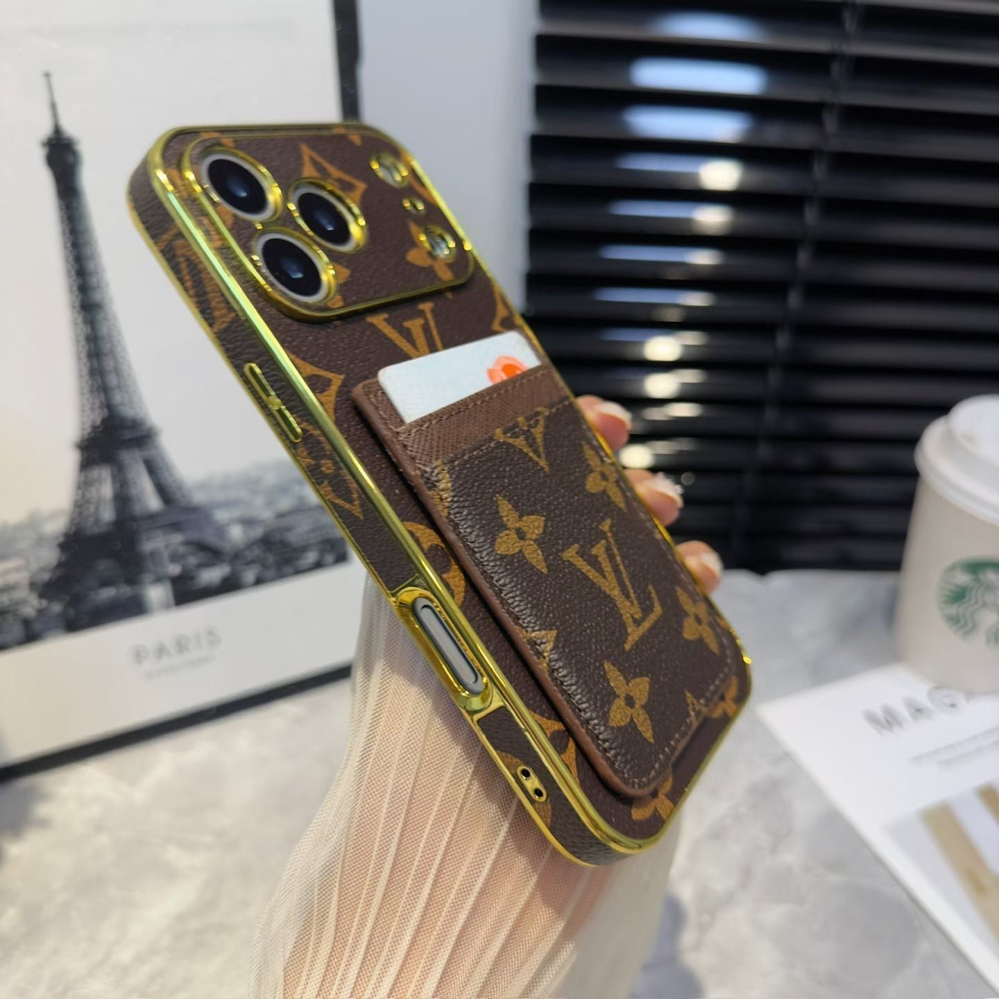 LV Pattern Leather iPhone Case 1217 / Pro / Pro Max / Plus / Air