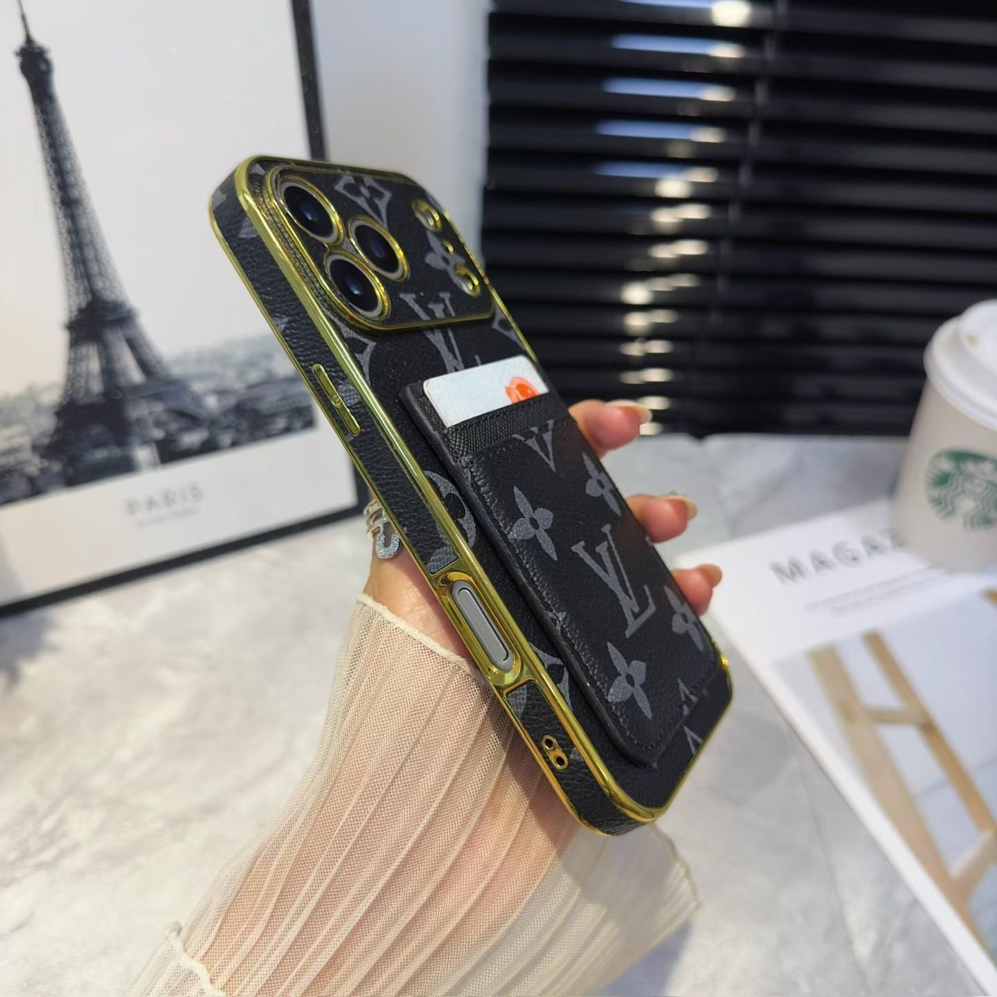 LV Pattern Leather iPhone Case 1217 / Pro / Pro Max / Plus / Air