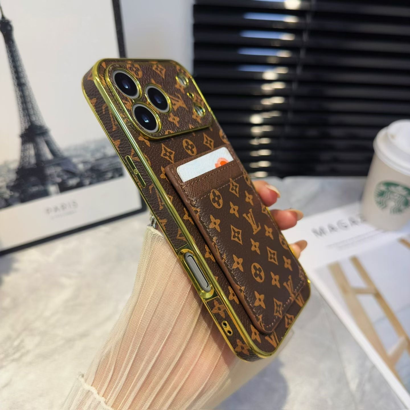 LV Pattern Leather iPhone Case 1217 / Pro / Pro Max / Plus / Air