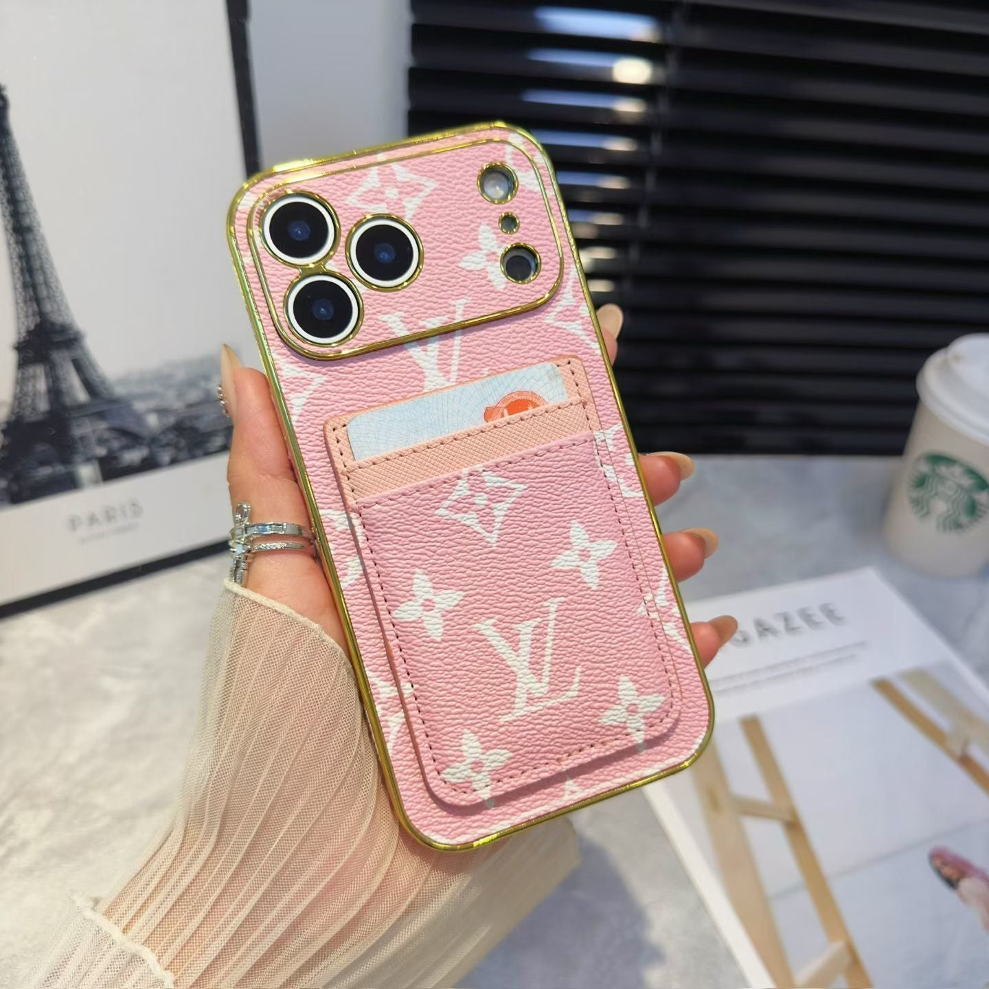 LV Pattern Leather iPhone Case 1217 / Pro / Pro Max / Plus / Air