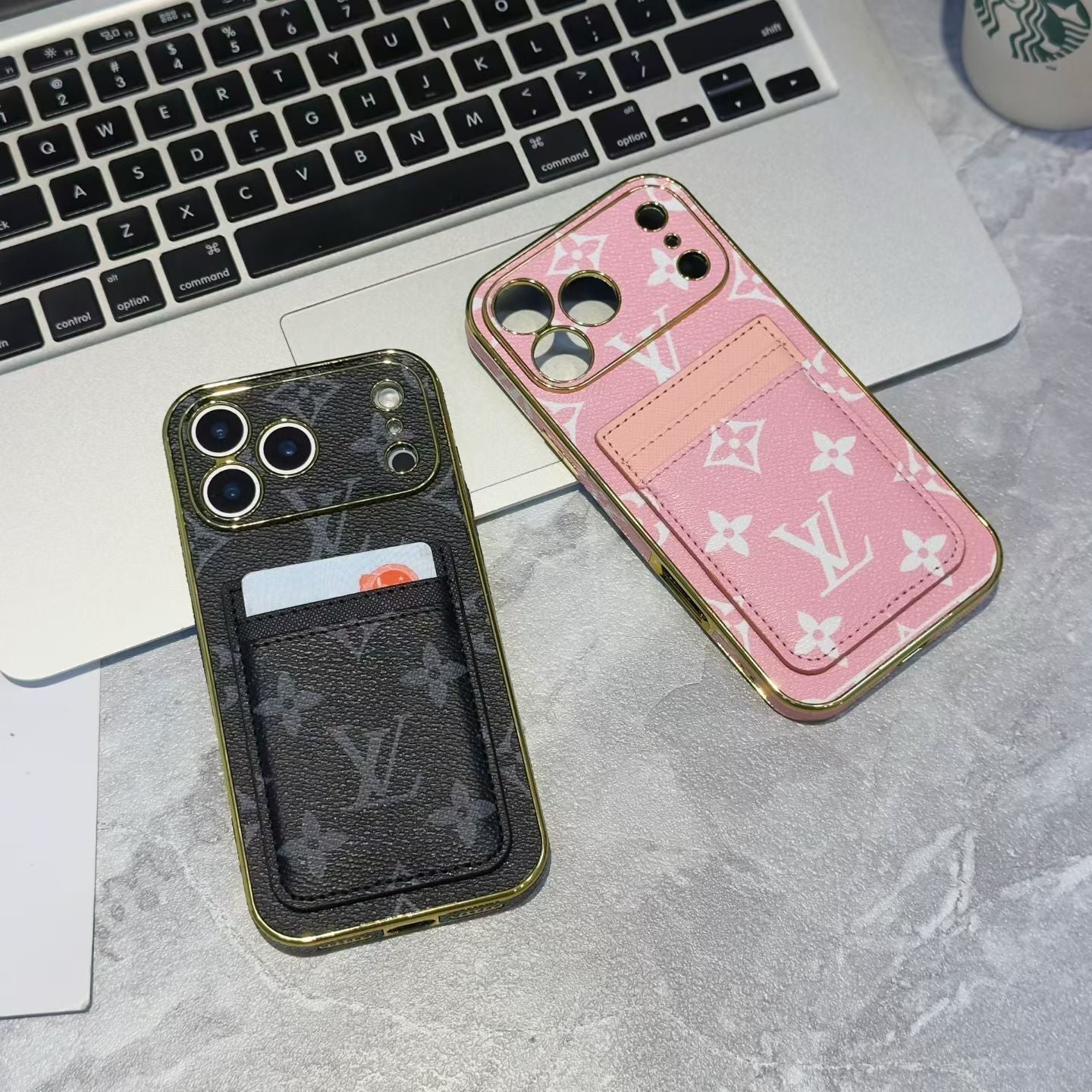 LV Pattern Leather iPhone Case 1217 / Pro / Pro Max / Plus / Air