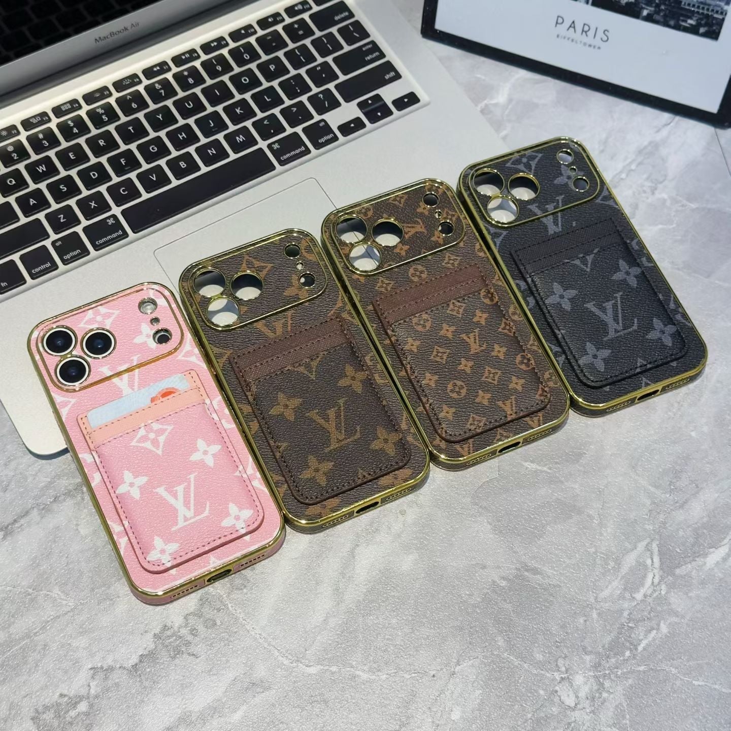 LV Pattern Leather iPhone Case 1217 / Pro / Pro Max / Plus / Air