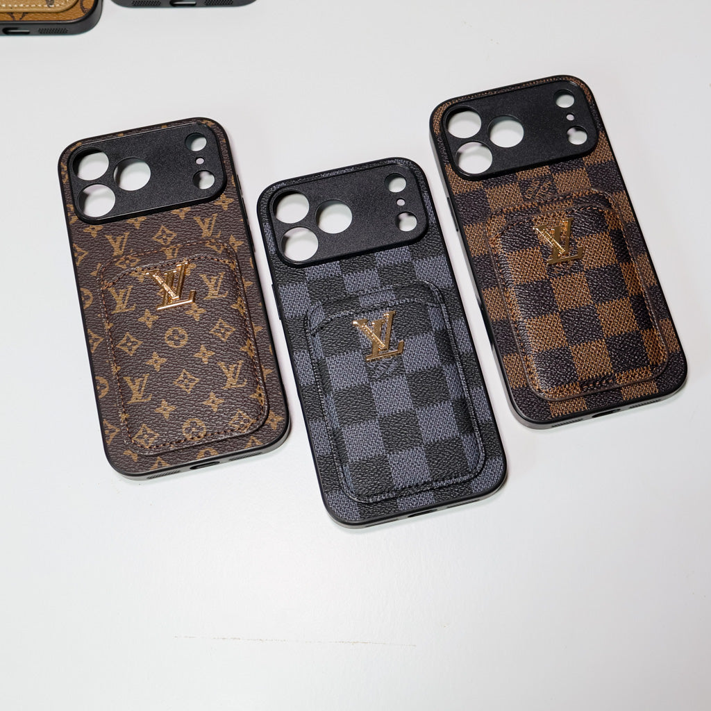 LV Style Card Holder Phone Case