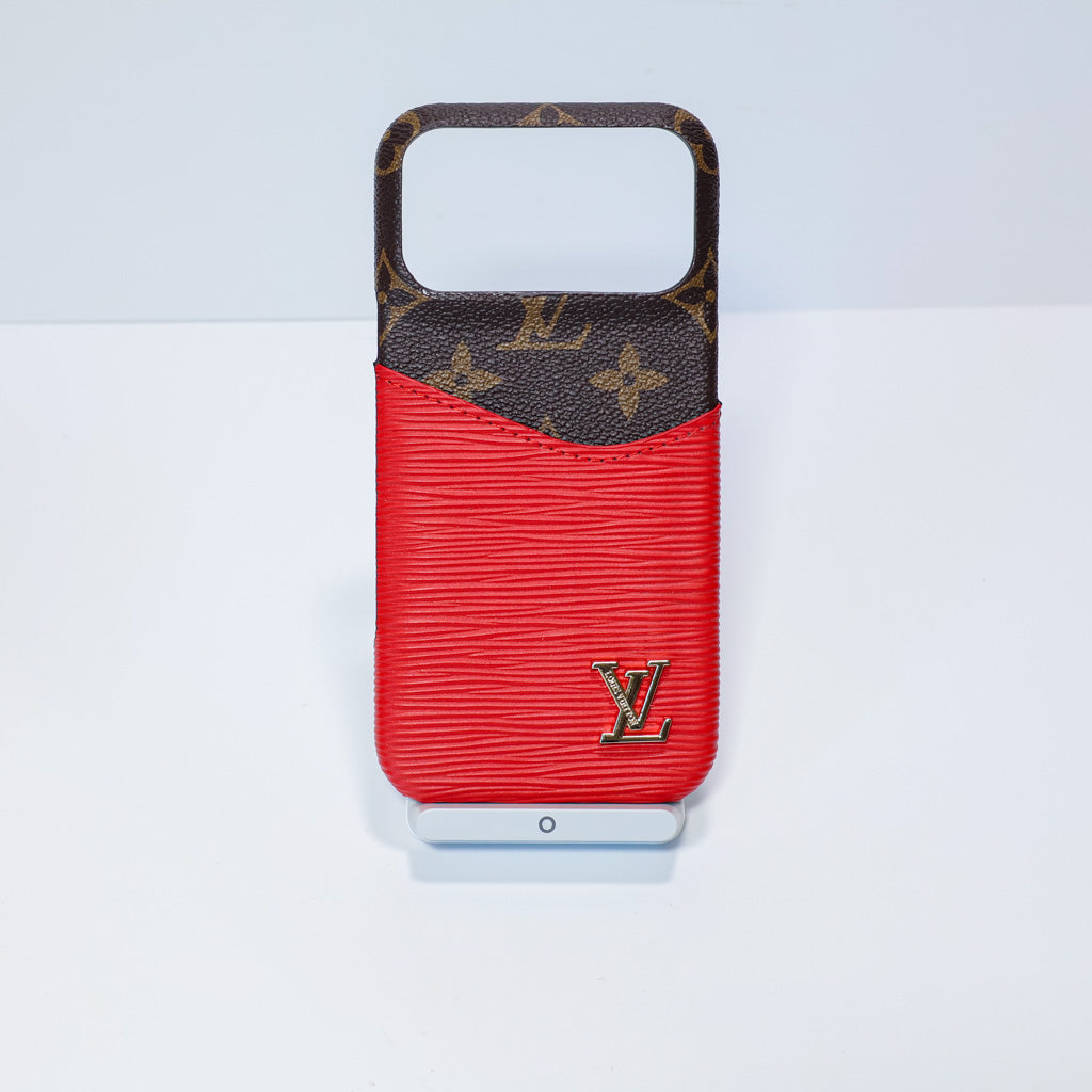 LV Case iPhone 17 Accent Leather
