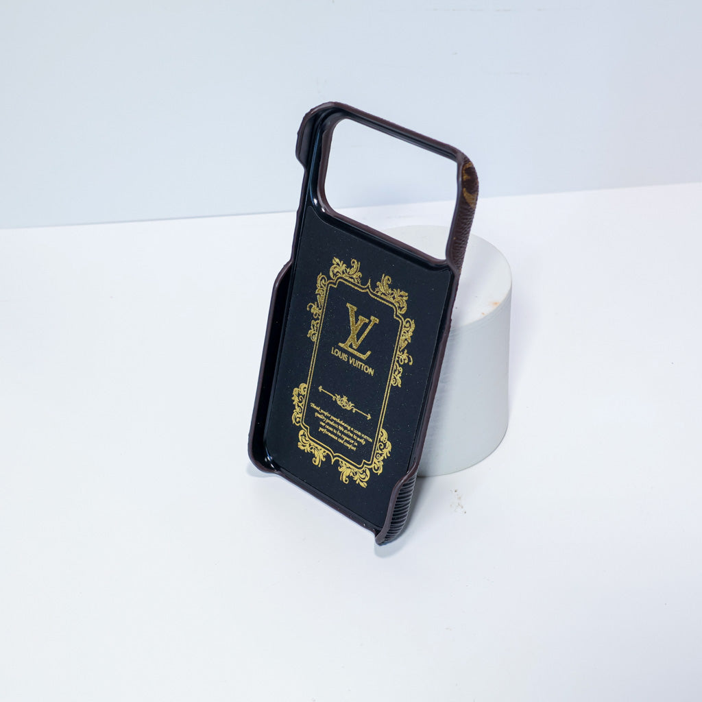 LV Case iPhone 17 Accent Leather
