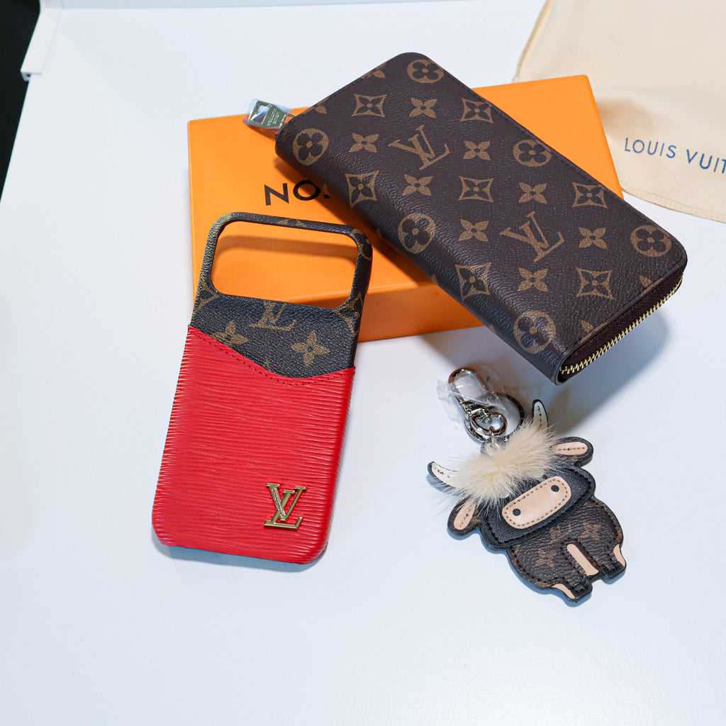 LV Case iPhone 17 Accent Leather