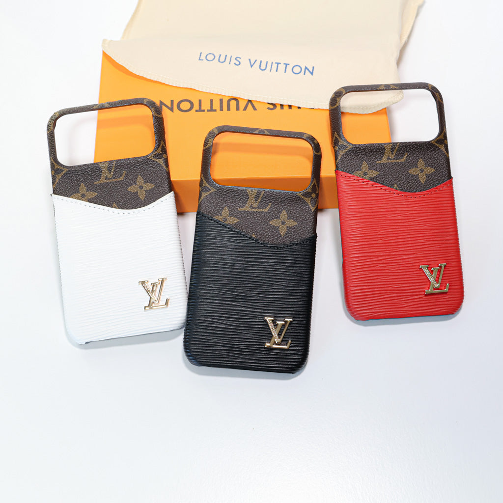 LV Case iPhone 17 Accent Leather