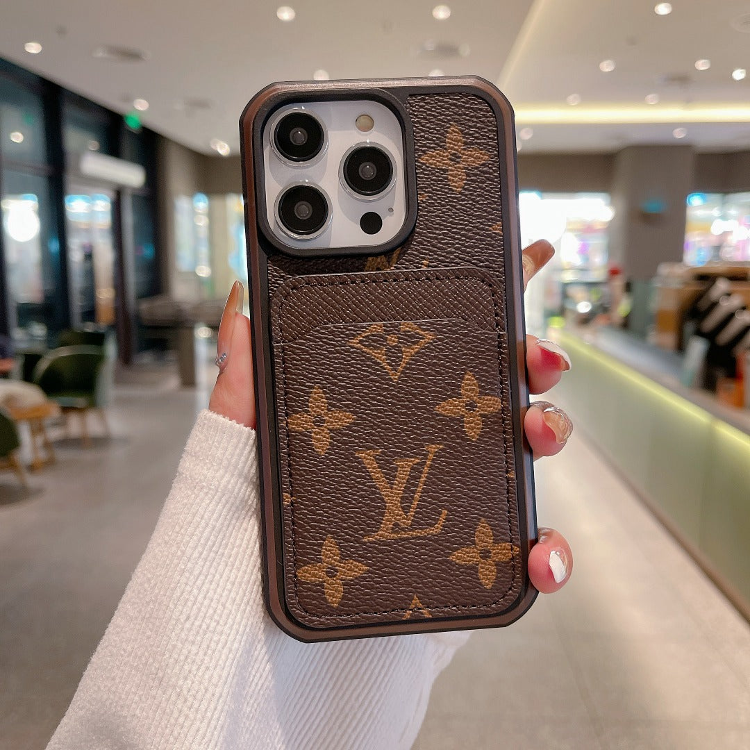 LV iPhone 15 16 Pro Max Plus Case Monogram Pattern