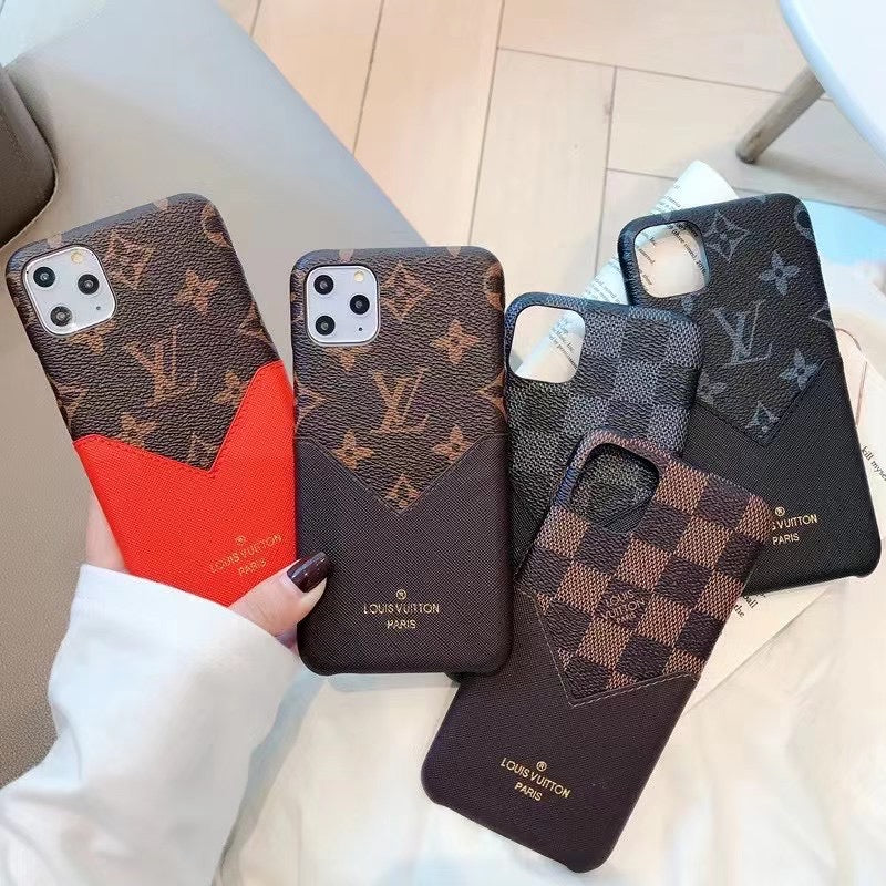 Louis Vuitton Iphone 15 16 Pro Case / Pro Max / Plus / Accent Patched Leather / 18 Pro / 18 Pro Max