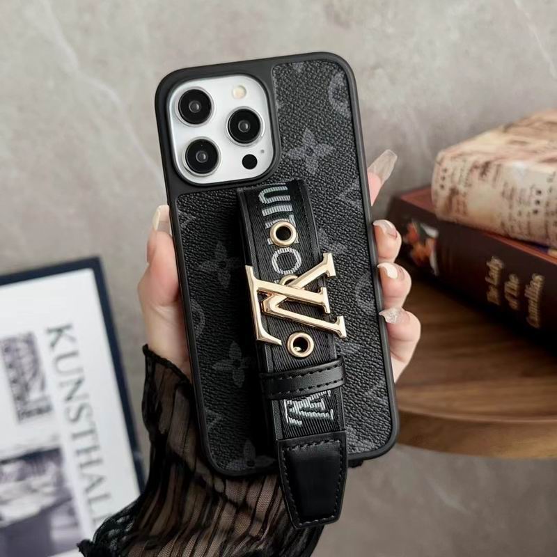 LV Case iPhone Pro Max Plus 16 / 15 / 14 / 13 / 12 Hand Strap