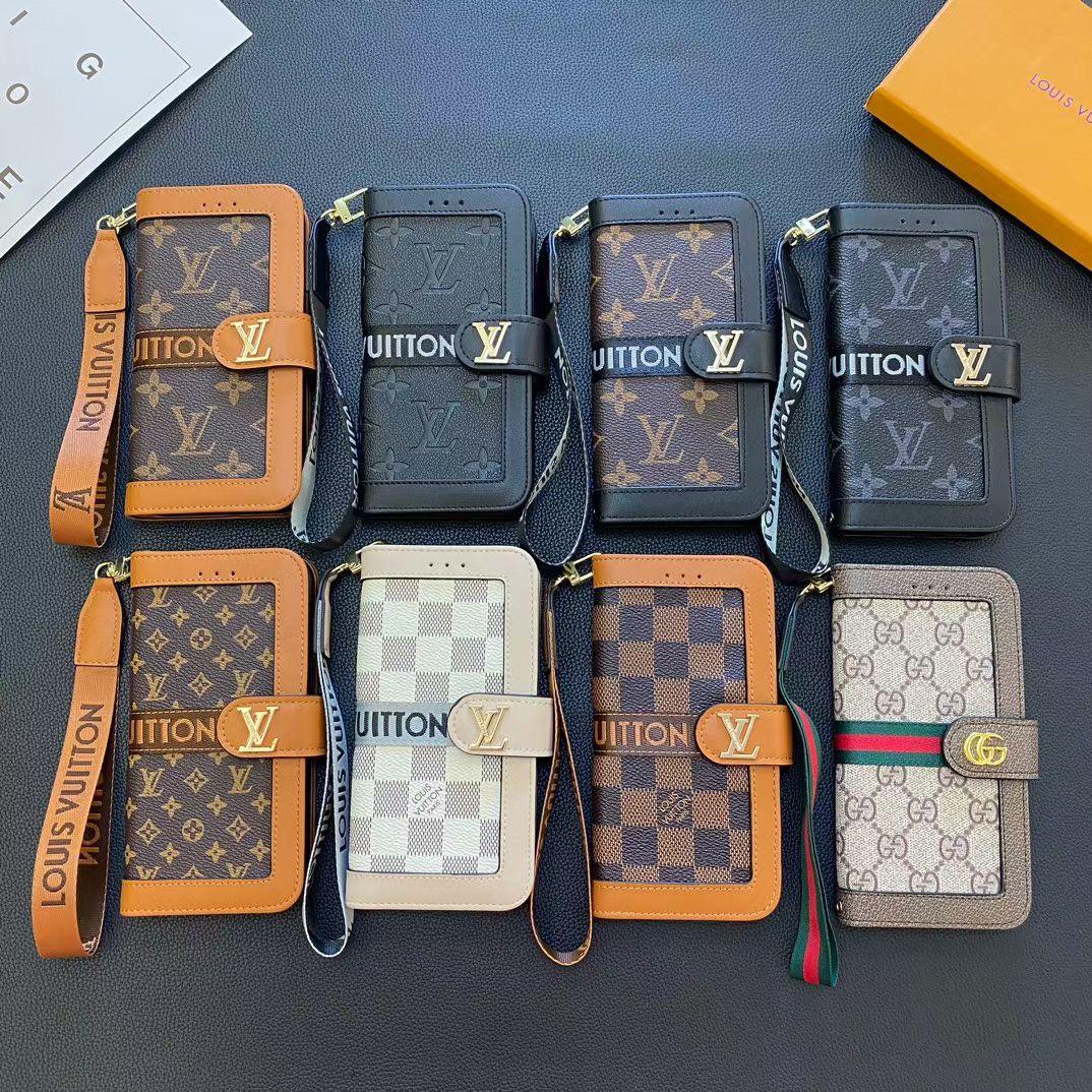 LV iPhone Case Wallet Style for 12 13 14 15 16 Pro Max Plus
