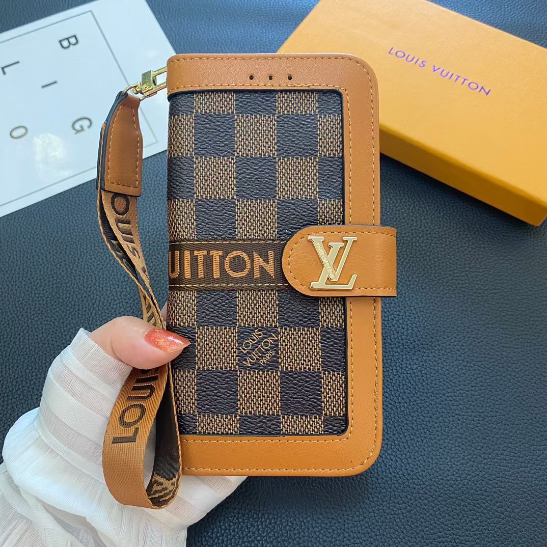 LV iPhone Case Wallet Style for 12 13 14 15 16 Pro Max Plus