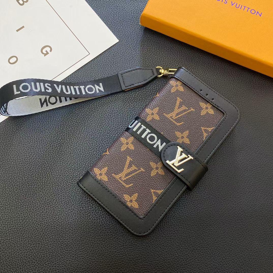 LV iPhone Case Wallet Style for 12 13 14 15 16 Pro Max Plus