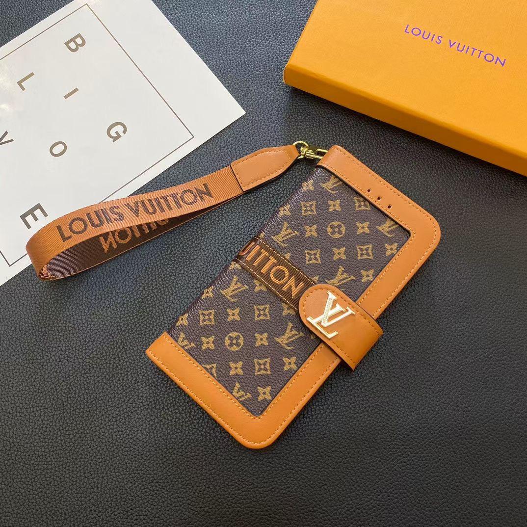 LV iPhone Case Wallet Style for 12 13 14 15 16 Pro Max Plus