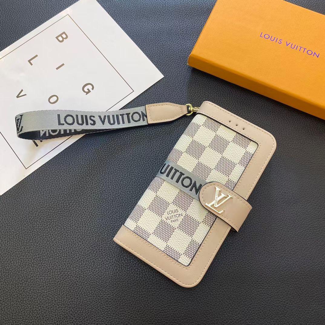 LV iPhone Case Wallet Style for 12 13 14 15 16 Pro Max Plus
