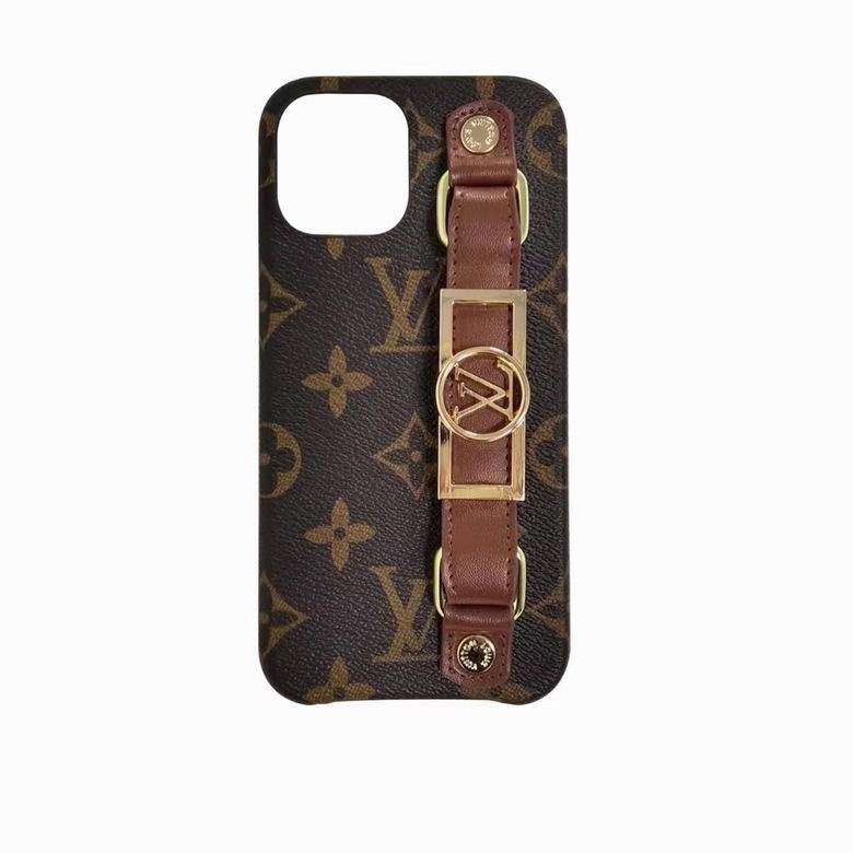 LV Monogram iPhone Case Brown Hand Strap