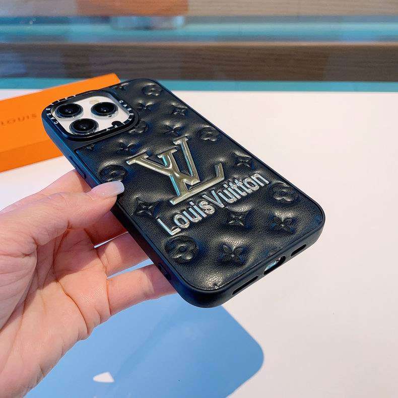 LV Leather Phone Case for iPhone 14 13 12 Pro Max Plus Series