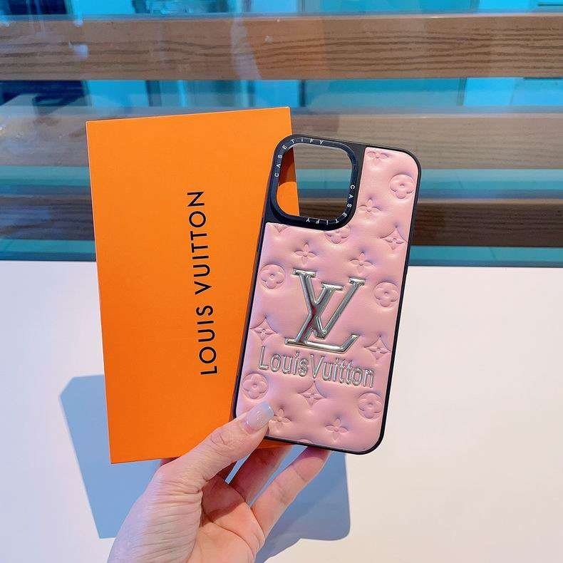 LV Leather iPhone Case for iPhone 14 13 12 Pro Max Plus Series
