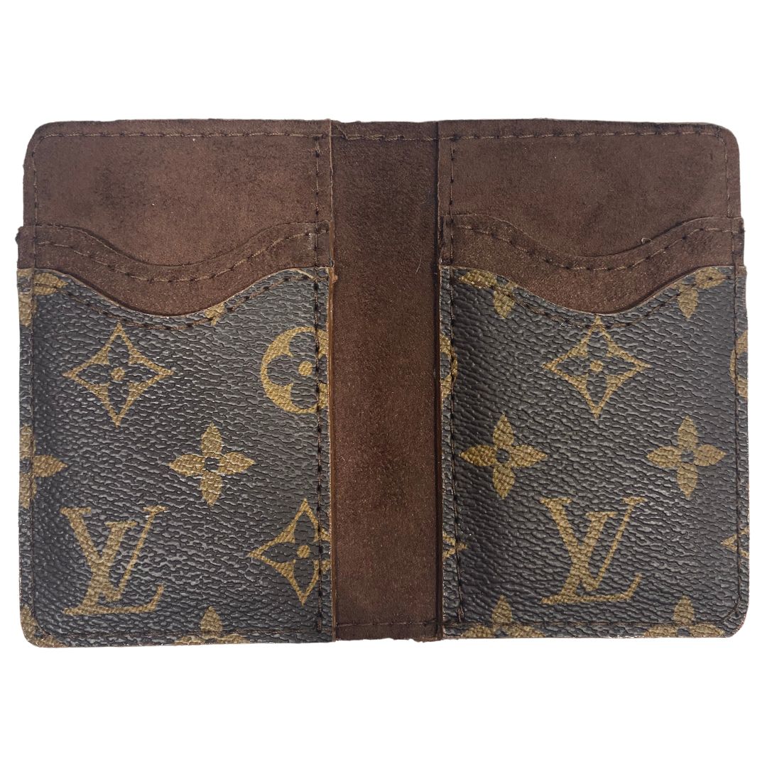 Upcycled GG / LV / MCM 6 Pocket Card Case