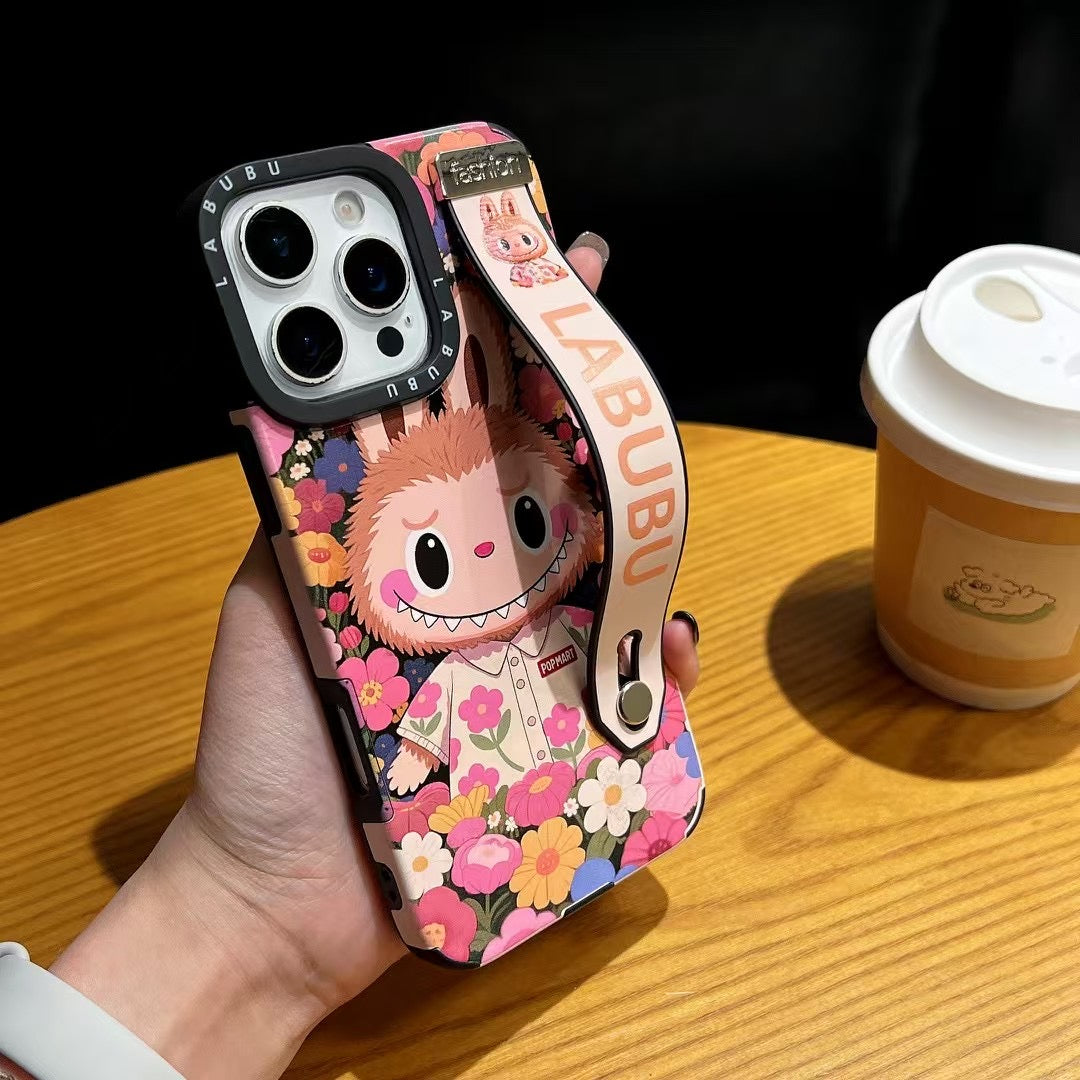 Labubu Monster Hand Strap Case for iPhone