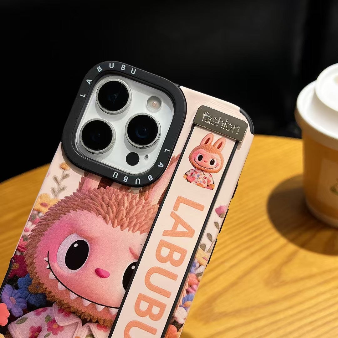 Labubu Monster Hand Strap Case for iPhone