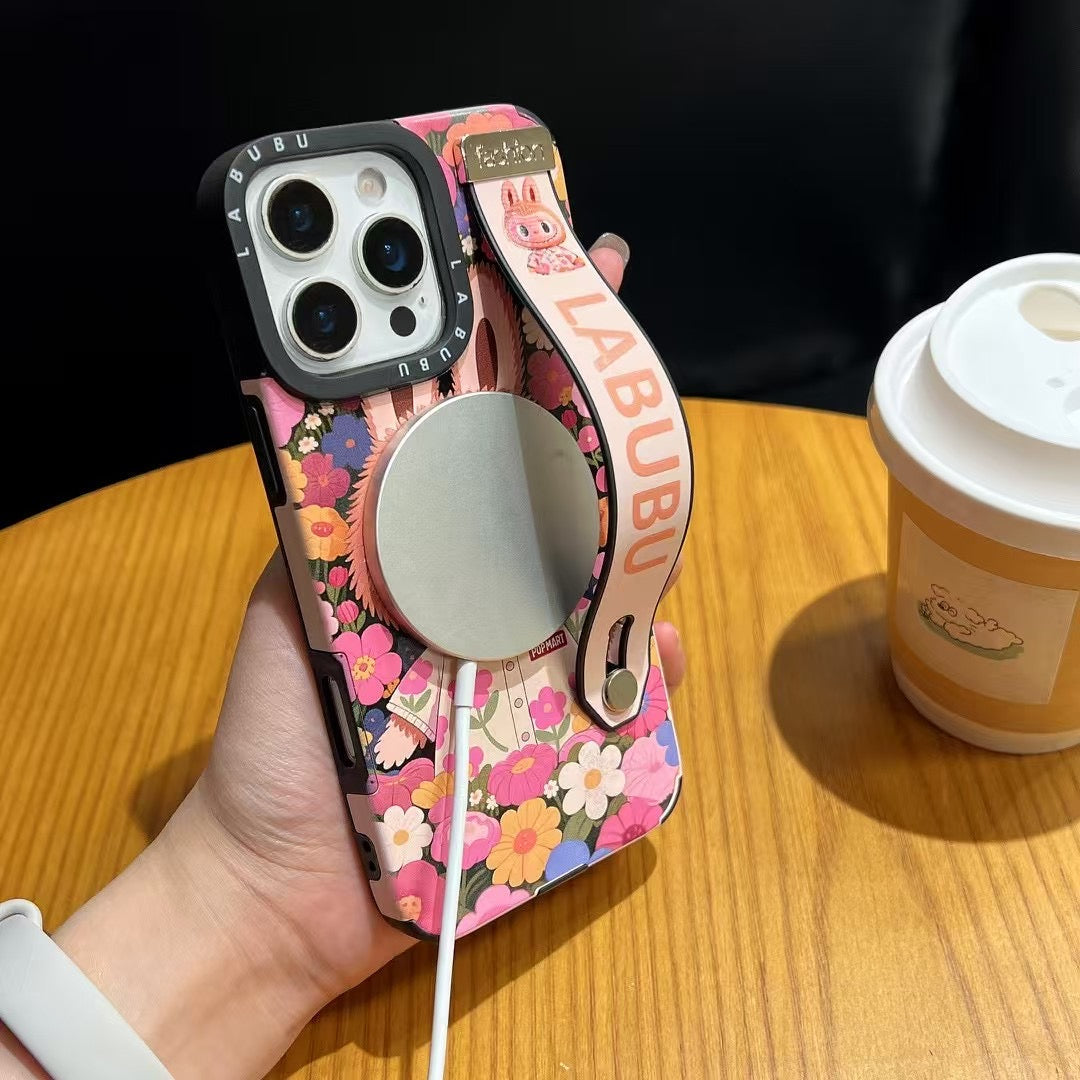 Labubu Monster Hand Strap Case for iPhone