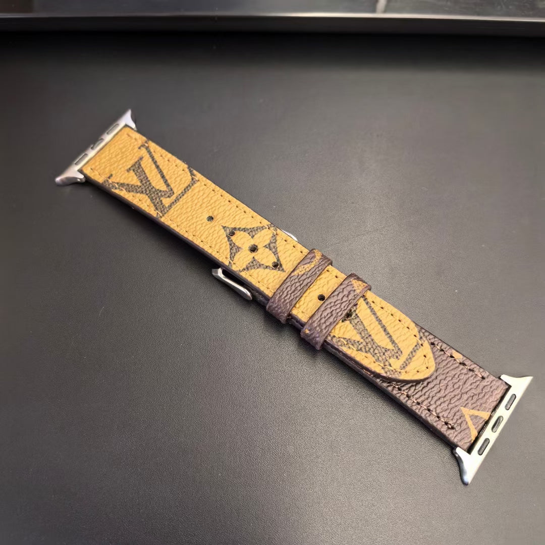 Monogram Leather Louis Vuitton Apple Watch Bands