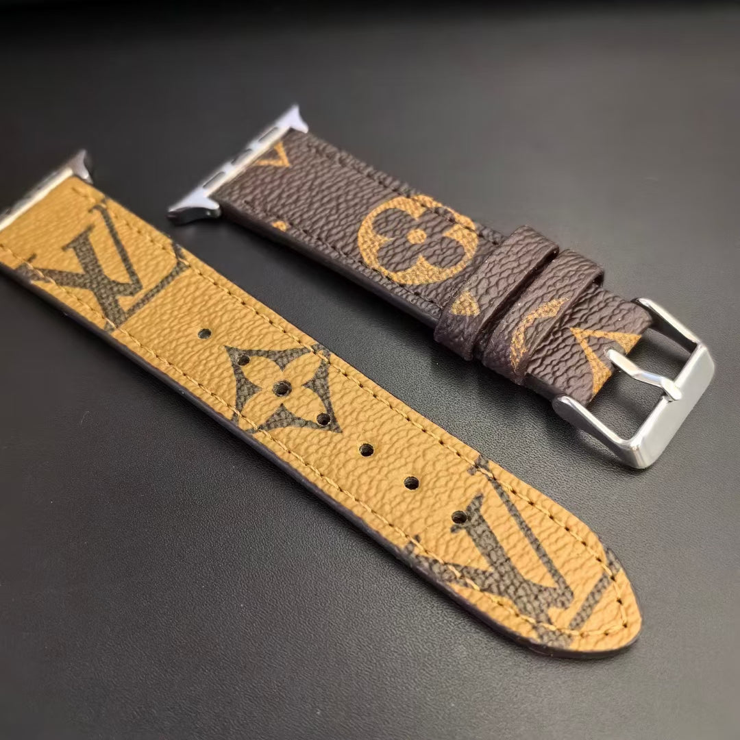 Monogram Leather Louis Vuitton Apple Watch Bands