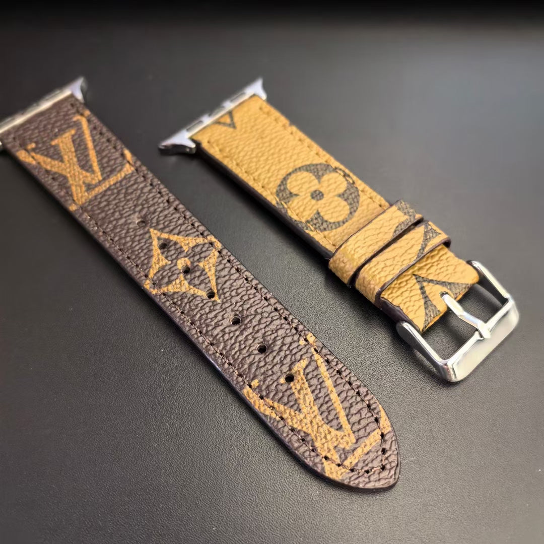 Monogram Leather Louis Vuitton Apple Watch Bands