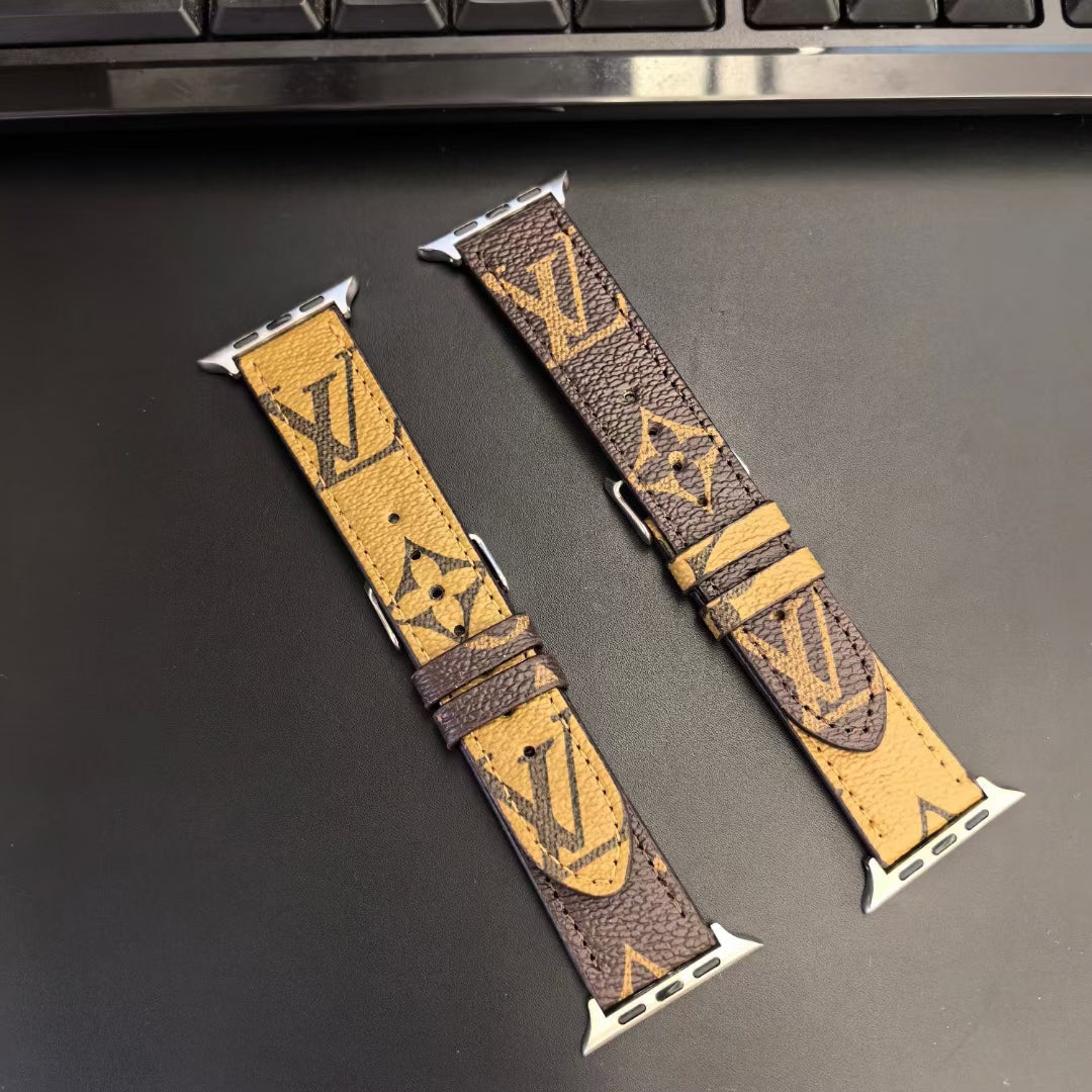 Monogram Leather Louis Vuitton Apple Watch Bands