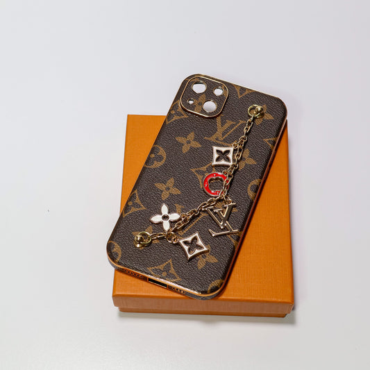 Ornament LV Hand Strap Phone Case