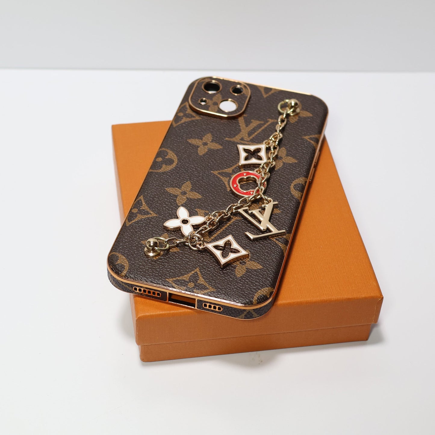 Ornament LV Hand Strap Phone Case
