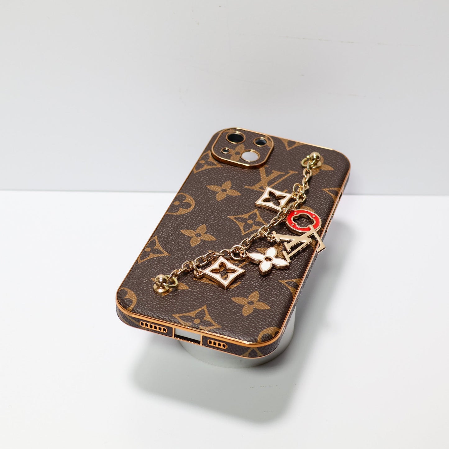 Ornament LV Hand Strap Phone Case