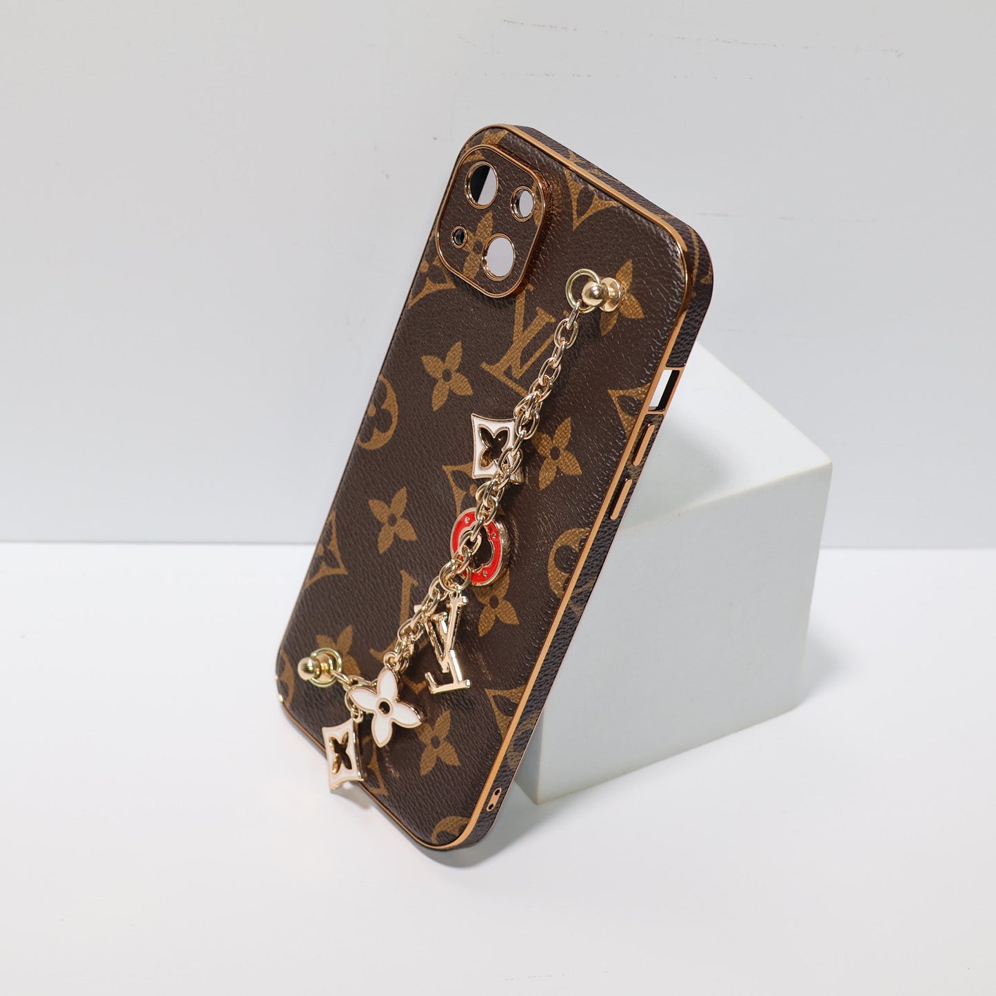 Ornament LV Hand Strap Phone Case