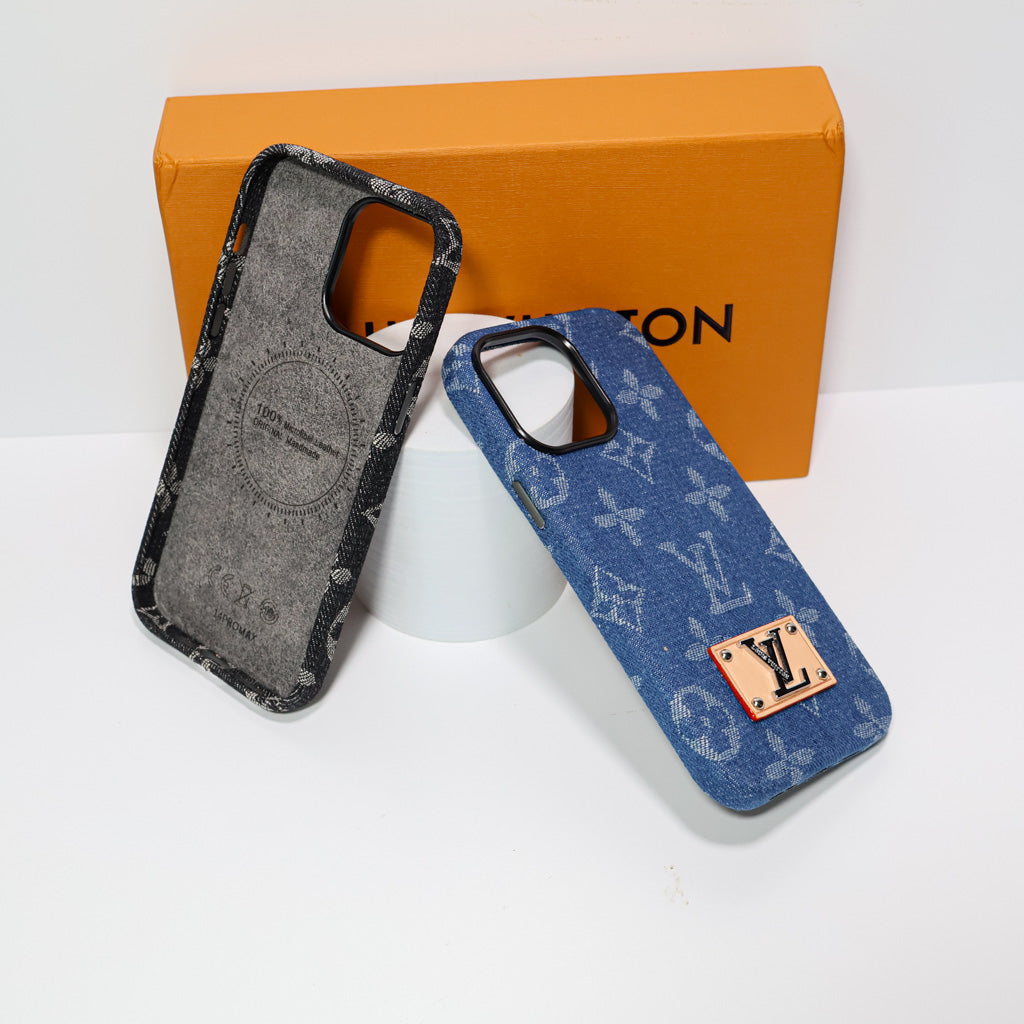 Denim Style LV Case iPhone 1316 Pro Max