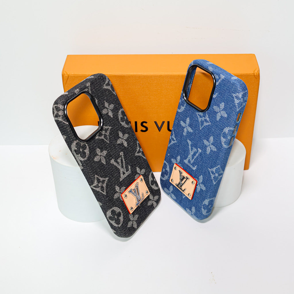 Denim Style LV Case iPhone 1316 Pro Max
