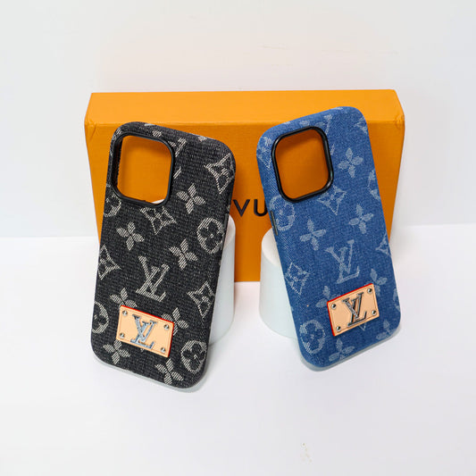 Denim Style LV Case iPhone 1316 Pro Max