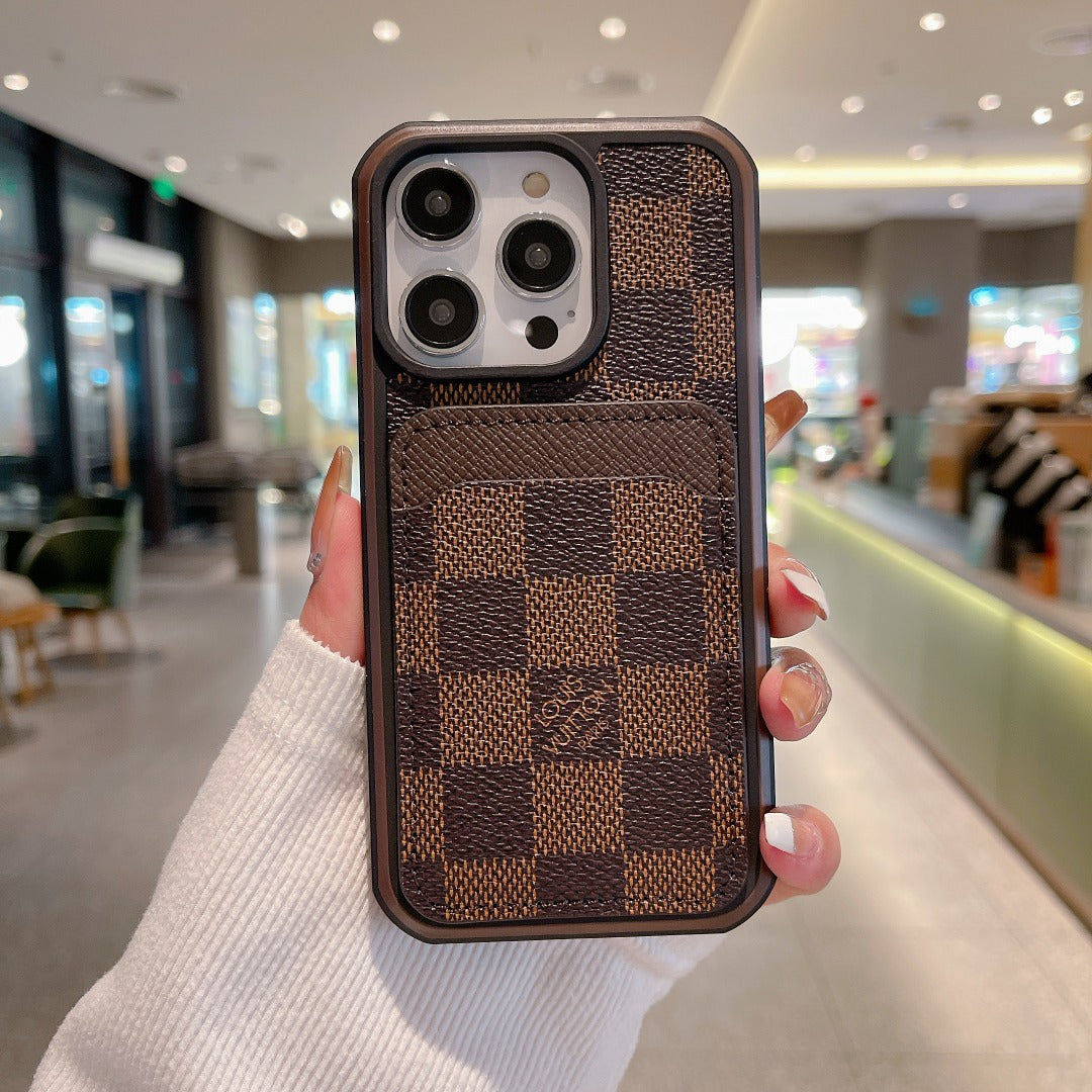 Louis Vuitton Phone Case Card Holder Fashion Leather for iPhone
