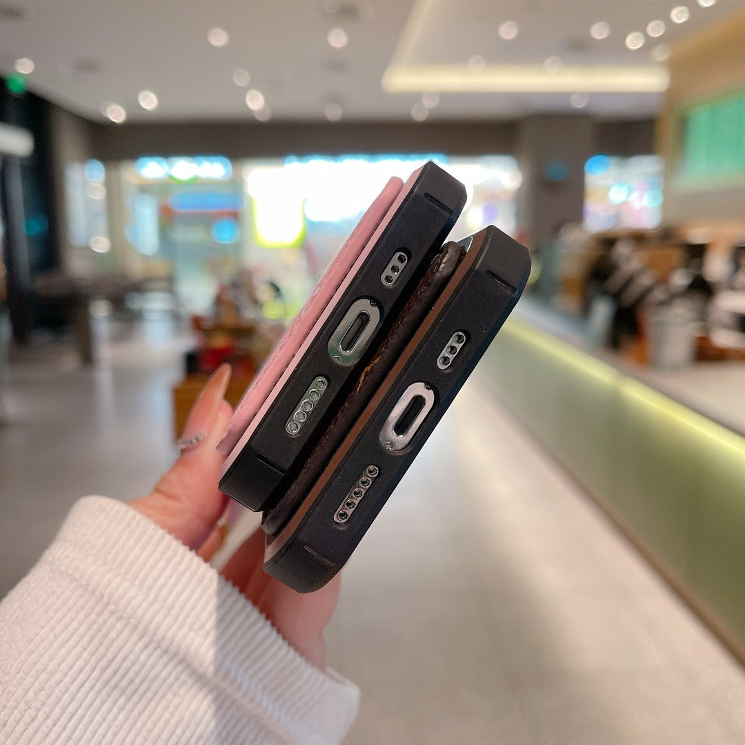 Louis Vuitton Phone Case Card Holder Fashion Leather for iPhone