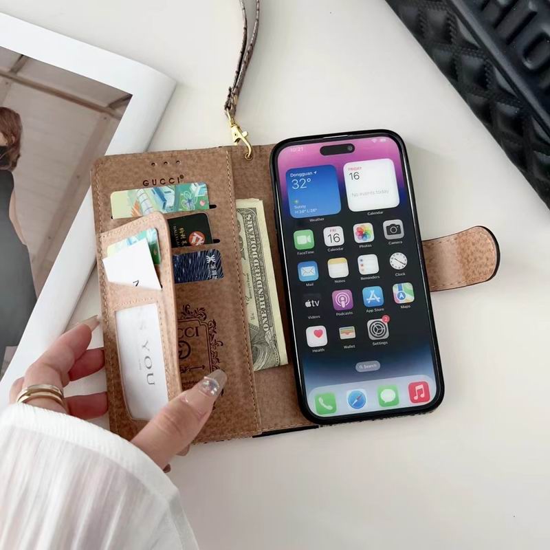 Fashion Designer iPhone Wallet Case Card Holder Kickstand