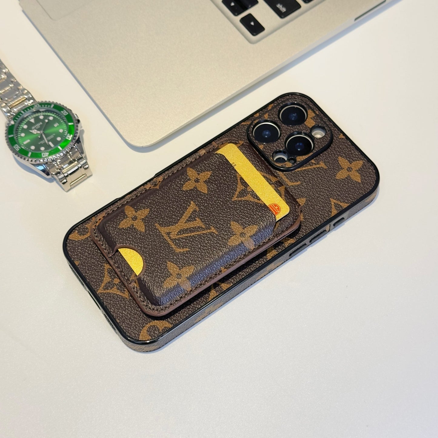 LV Magsafe iPhone Case With Card Holder 16/Pro/Pro Max/ Plus