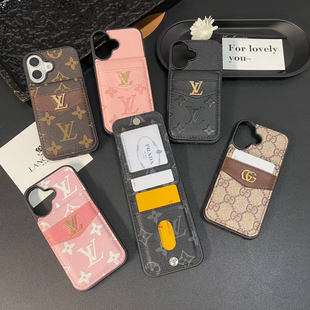 Louis Vuitton iPhone Case 16/16 Plus Folding Wallet Card Slot