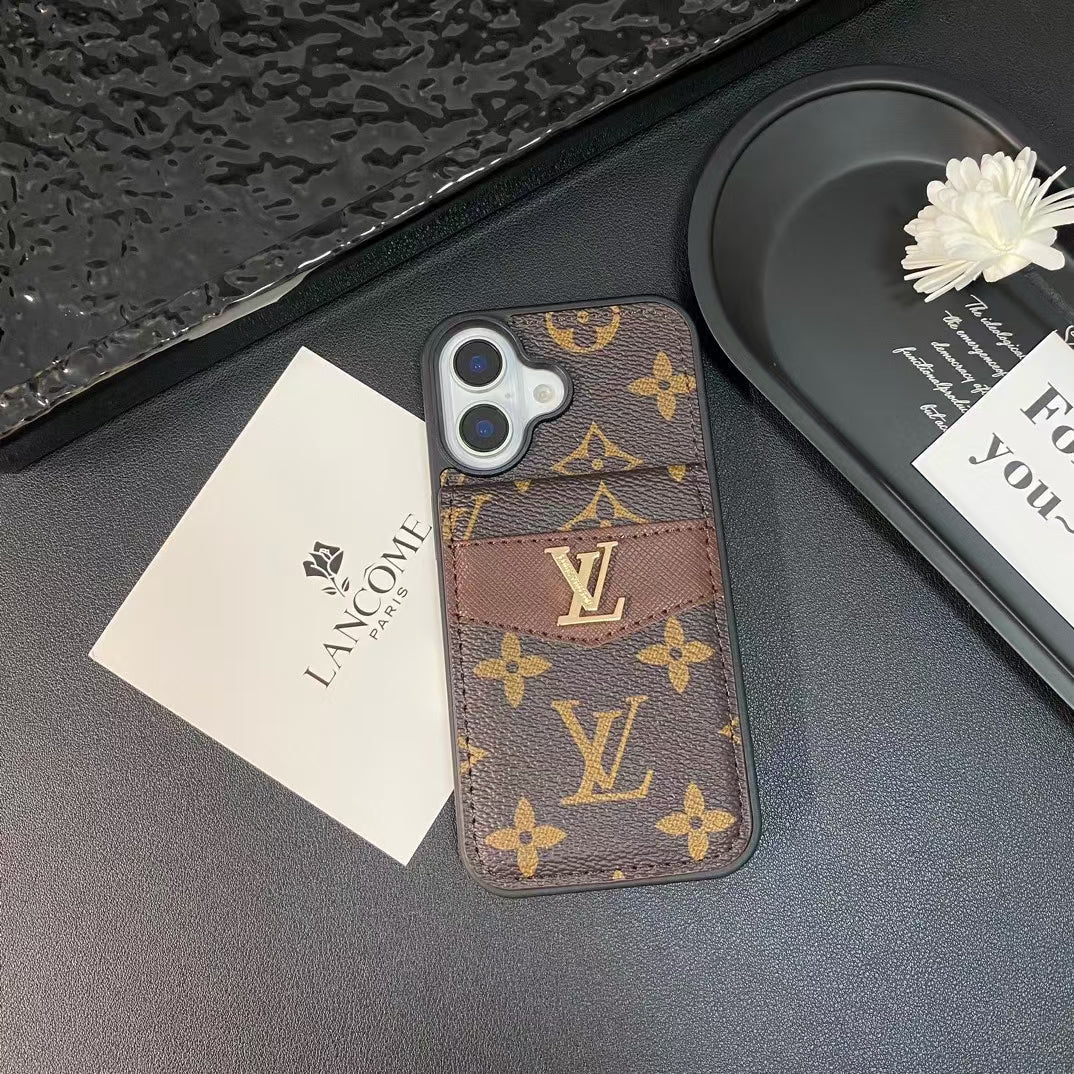 Louis Vuitton iPhone Case 16/16 Plus Folding Wallet Card Slot