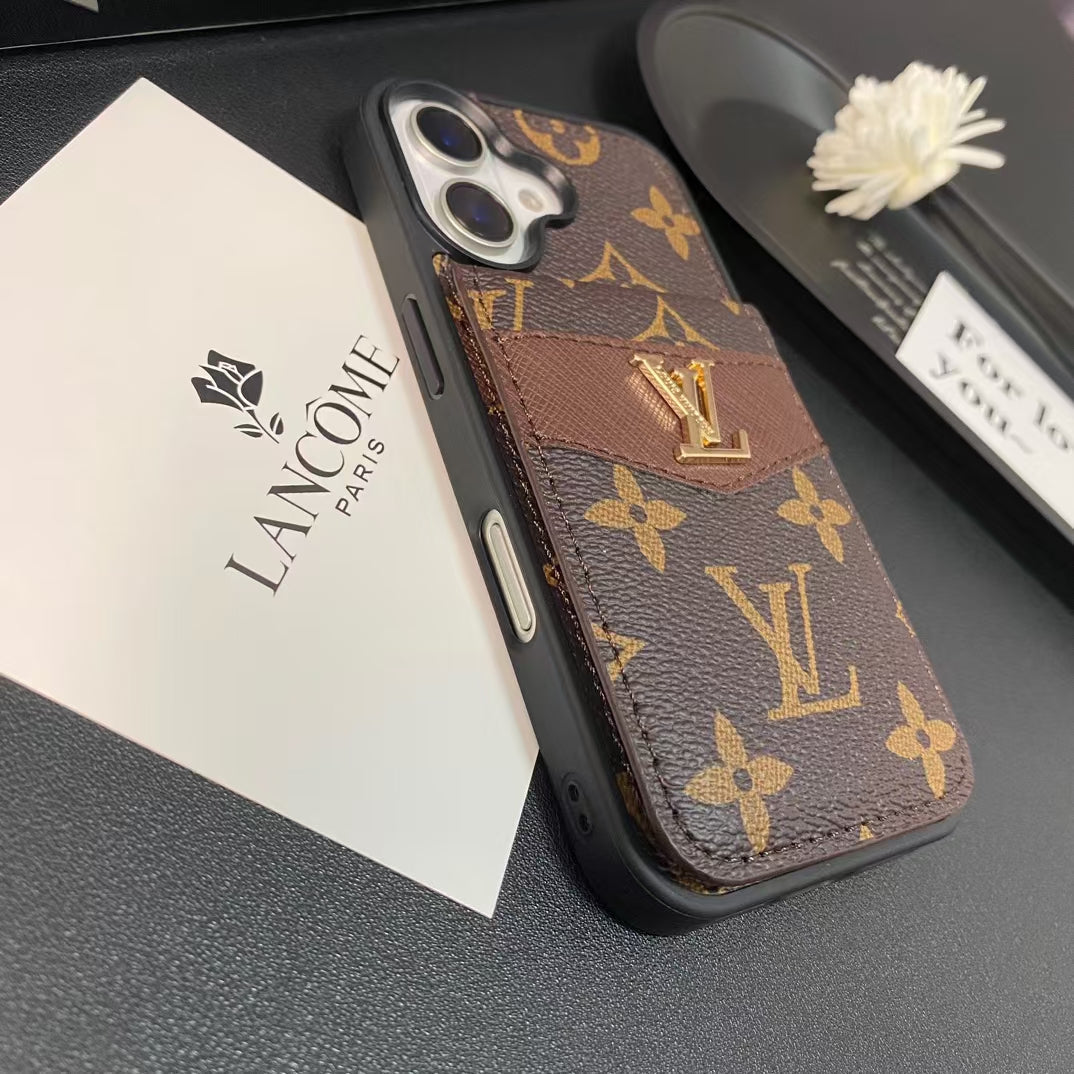 Louis Vuitton iPhone Case 16/16 Plus Folding Wallet Card Slot