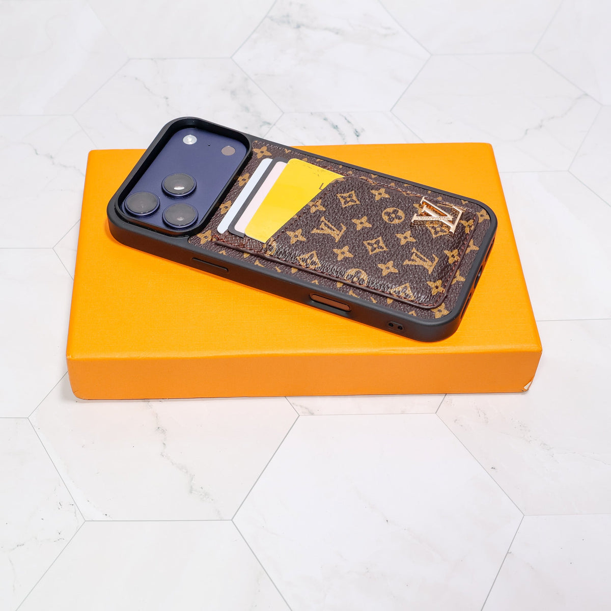 Lv Iphone Card Holder Case For 12-17 / Pro / Pro Max / Plus / Air / 18 Pro / 18 Pro Max