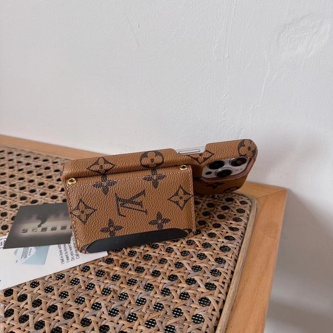 LV Wallet Card Phone Case for iPhone