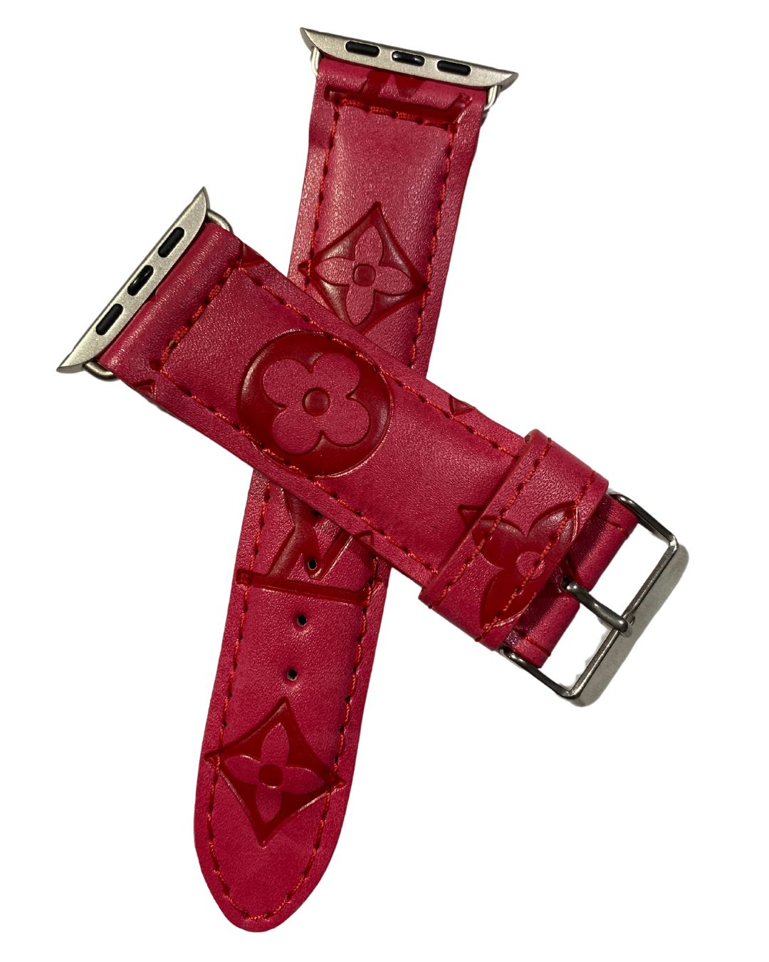 Louis Vuitton Apple Watch Band Red Upcycled